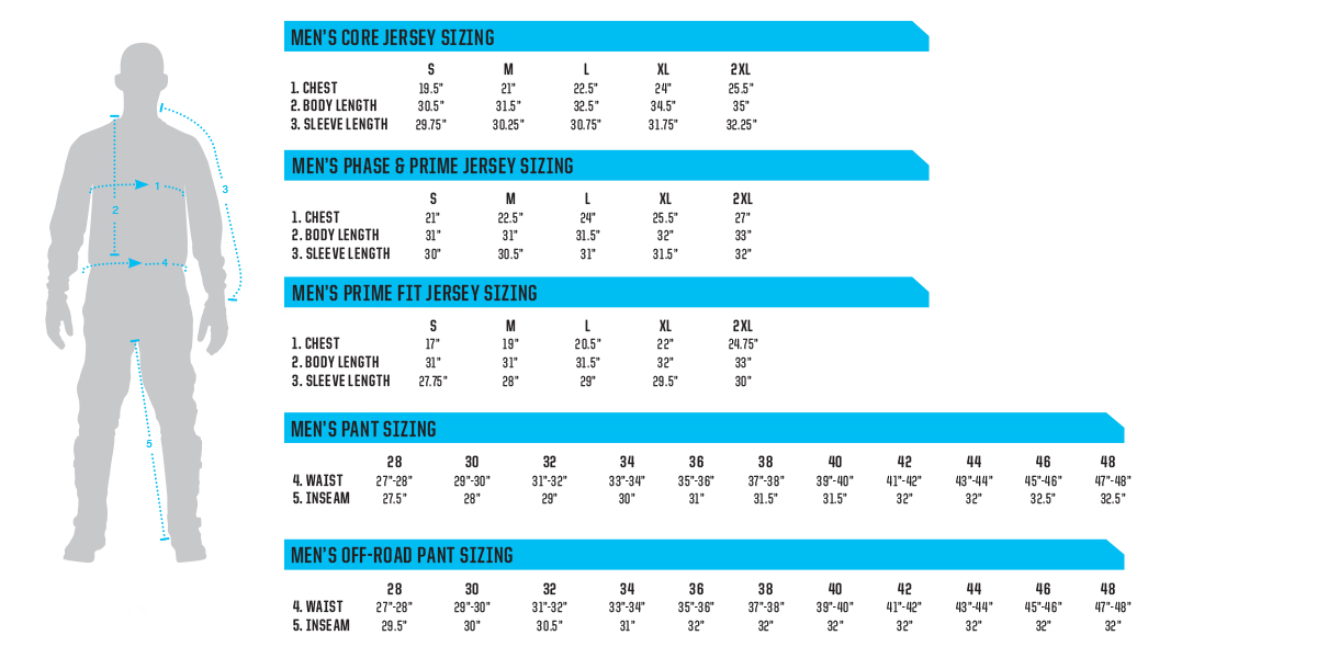 Thor Chest Protector Size Chart