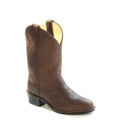 Old West Children's Round Toe Brown Cowboy Boots 1151