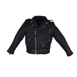 Kid/Youth KD342 Leather Motorcycle Jacket