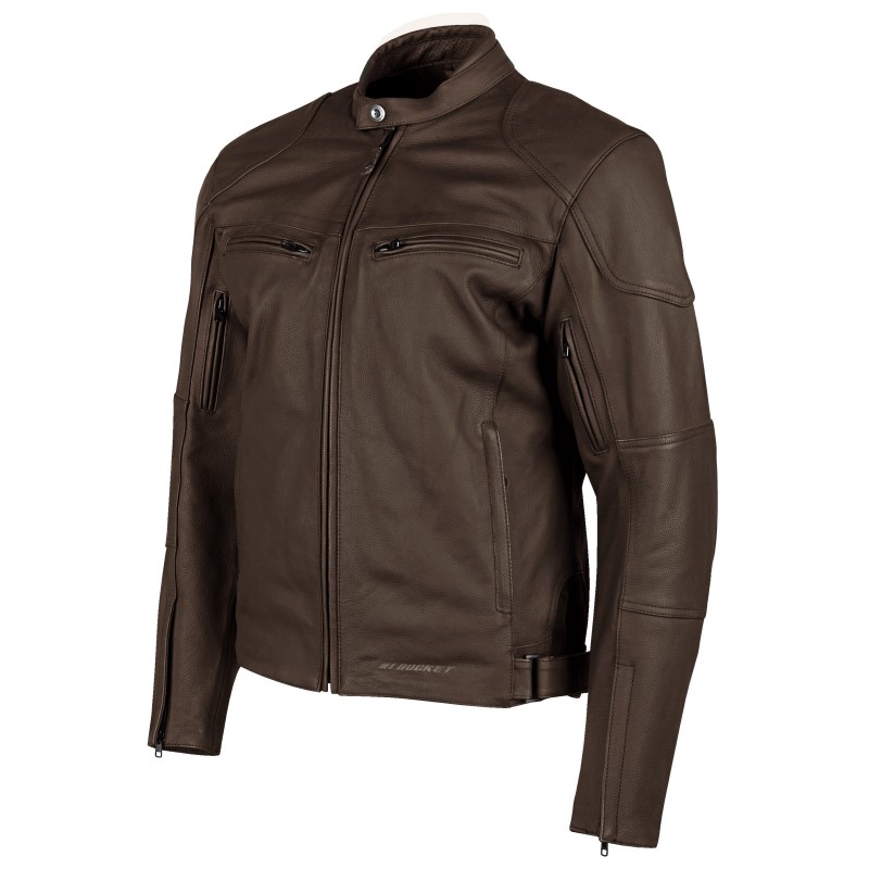 Joe Rocket Mens RASP Leather Jacket Brown - Leather King & KingsPowerSports
