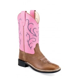 Tan Fry Foot/Pink Shaft Boot - BSC1869 Childrens