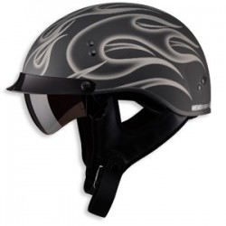 GM65 Half Helmet- Matte Silver Fully Dressed