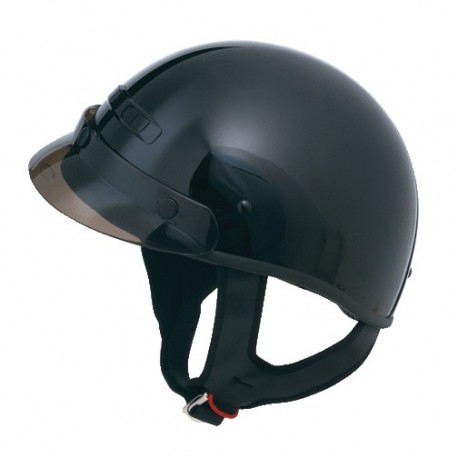 GM35 Half Helmet- Fully Dressed Black