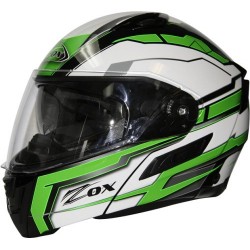 Modular / Flip up Helmet with drop down visor Delta Green Zox Condor