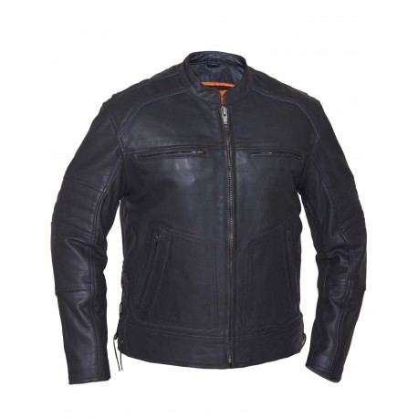 Men's Genuine Cowhide Top Grain Premium Heavyweight Biker Leather Jacket |  HD Motorcycle Black Leather Jacket | Size Xs - 4xL (Extra Small) at Amazon  Men's Clothing store