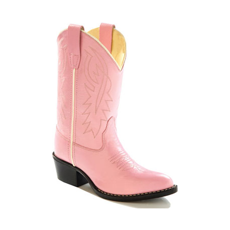 Old West 8119CH Childrens Pink Western Pointy Toe Boots