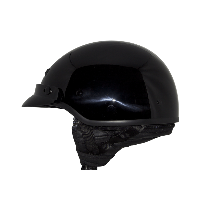 Zox Helmet old school Beanie Glossy Black DOT Size Medium-XX-Large New 
