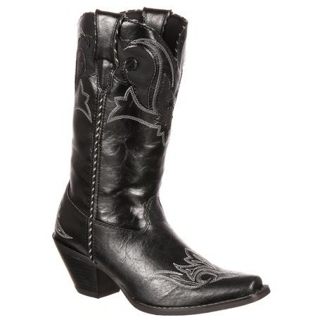 Crush by Durango Women's RD5510 11" Peek-A-Boot Western Boot - Black