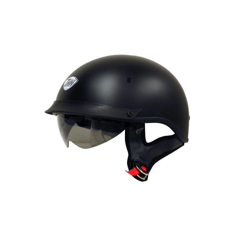 THH T-72 Motorcycle Helmet Flat Black - Leather King & KingsPowerSports