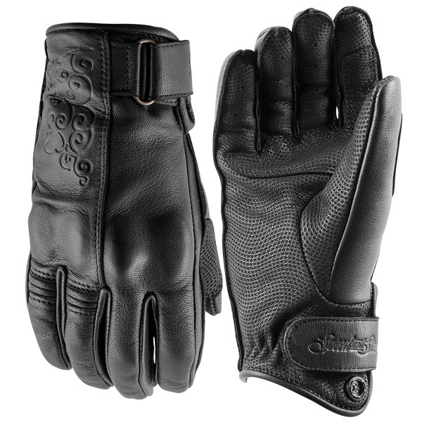 美品 HSG309 ST-X CORE LEATHER GLOVES LL black-heart-ladies-leather-