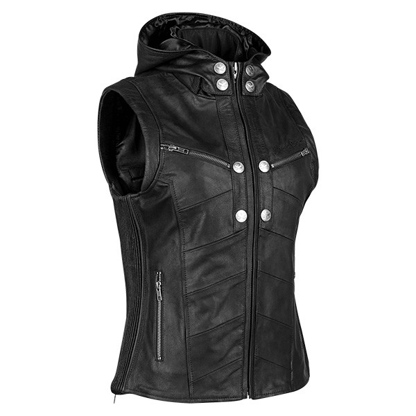 Leather vest jacket womens best sale