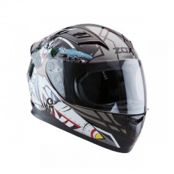 SONIC Tomcat silver Full face helmet by zox