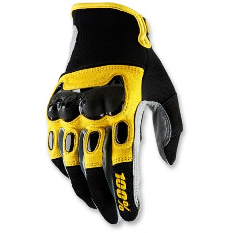 DERISTRICTED 100% DUAL SPORT GLOVE BLACK/YELLOW