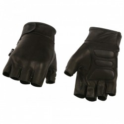 Fingerless gloves one piece leather
