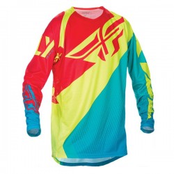 FLY RACING EVOLUTION JERSEY MENS TEAL / HIGH VISIBILITY / RED