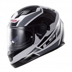 LS2 Omega Stream full face helmet Gloss White with Grey