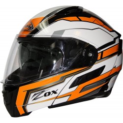 Modular / Flip up Helmet with drop down visor Delta Orange Zox Condor