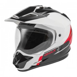 GM11 Vertical Dual Sport SCUD white/ red / black