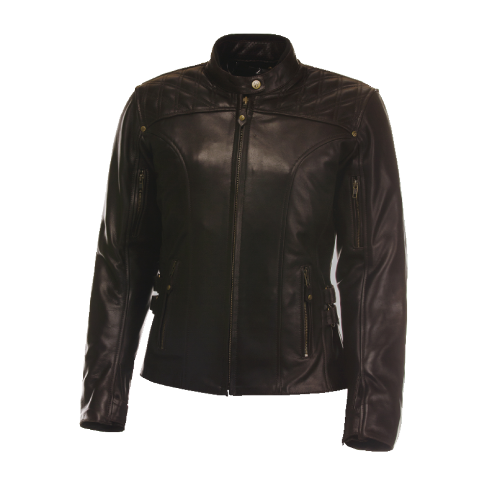 Olympia's - Ladies jacket JANIS Brown Leather - Leather King