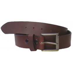 GENUINE Cowhide LEATHER CANADIAN MADE BELT PLAIN 40MM (1-1/2") - Brown