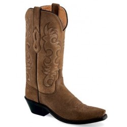 Ladies LF1536 Suede Tan Fashion Wear Boots-Old West