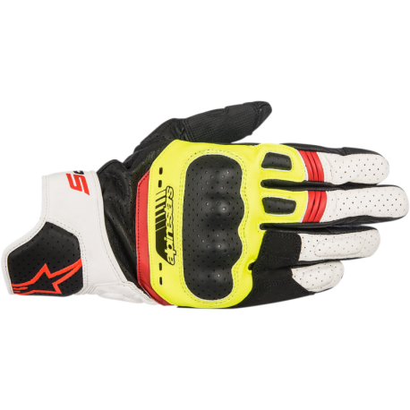 SP-5 Gloves black / fluo yellow / white / fluo red by Alpinestars