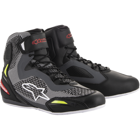 FASTER-3 RIDEKNIT SHOES Black/ grey /red/yellow by Alpinestars