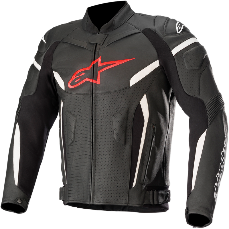 GP Plus R V2 Airflow Leather Jacket Black/ Red - Leather King ...