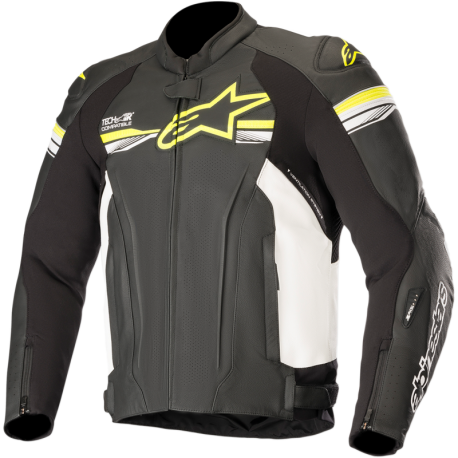 GP-R V2 Airflow Leather Jackets Tech-Air® Compatible -black/ Yellow