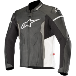 Alpinestars Faster Airflow Leather Jacket Black / white