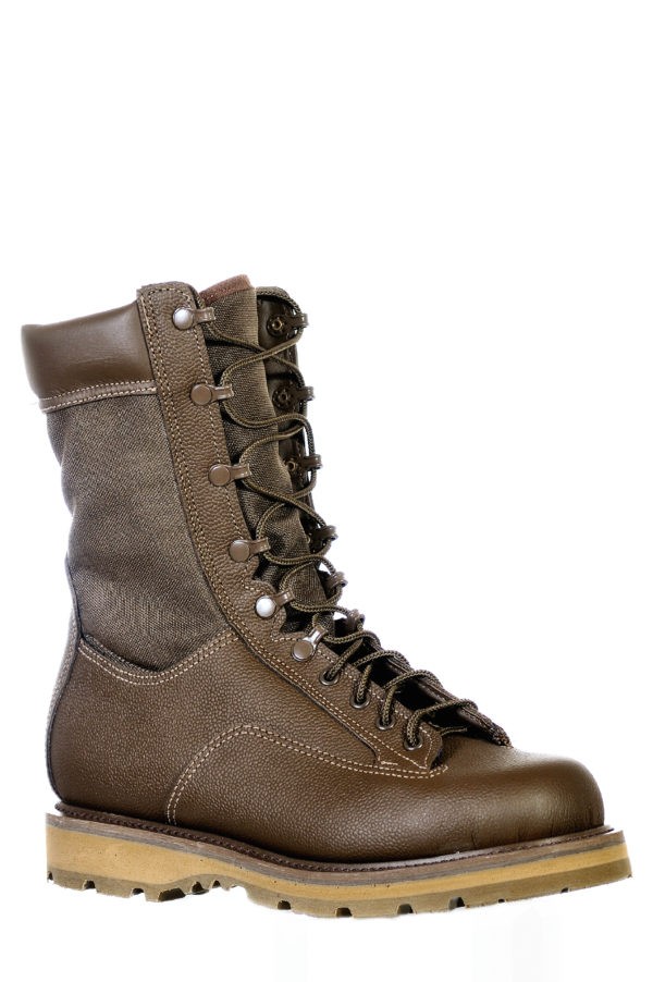 Brown leather army boots sale