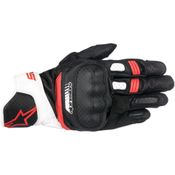 SP-5 Leather Gloves-Black/White/Red