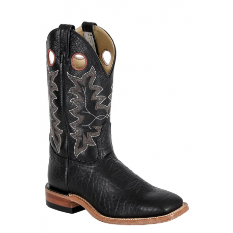 Mens Brahma Ranchman Ropers 12" Black Bullhide / Porto Black 8226