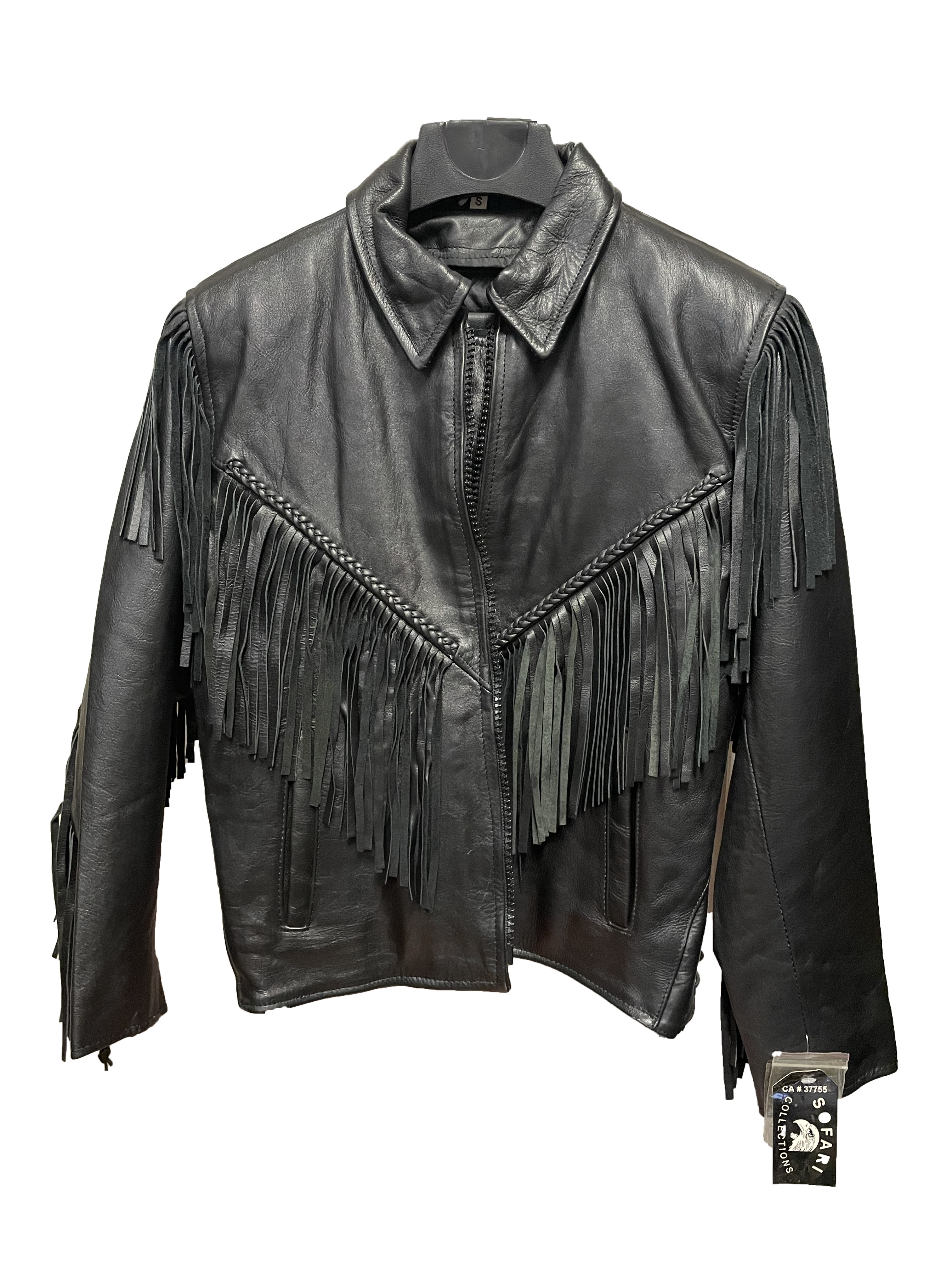 fringe black jacket