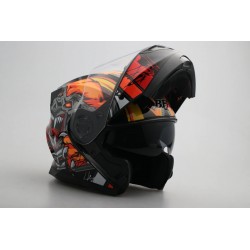 Modular Flip-Up Motorcycle Helmet Orange