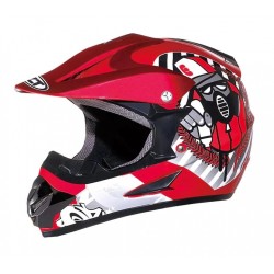 Motorcross Junior Helmet 125 Red & Black