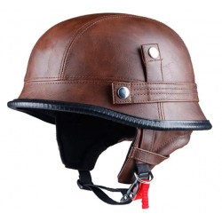 German Style Leather Half Helmet by BFR