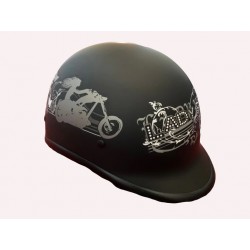 Lady rider DOT Motorcycle Polo Helmet- Black