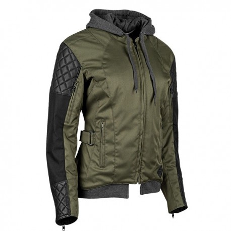 DOUBLE TAKE Ladies Textile Jacket OLIVE by Speed & strength