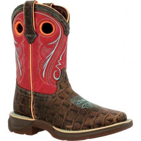 Lil' Rebel™ by Durango® Big Kids Gator Emboss Western Boot DBT0233Y