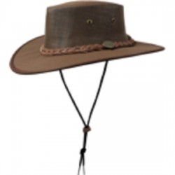 CANVAS DROVER Hat by Barmah - Dk Brown