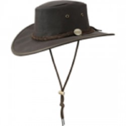 DROVER OIL SKIN Leather Austrailian Hat by Barmah