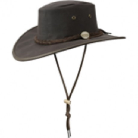 DROVER OIL SKIN Leather Austrailian Hat by Barmah - Leather King &  KingsPowerSports