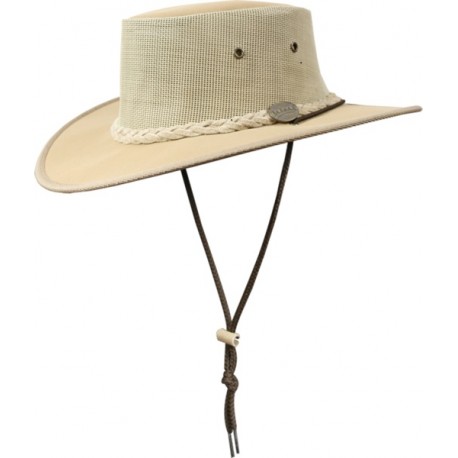 CANVAS DROVER HAT - Austrailian Hat by Barmah - Beige - Leather King &  KingsPowerSports