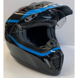 03- Motocross FX Gloss Black/Blue with Visor