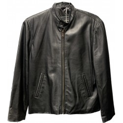 Black Fine Leather Casual Jacket by Sofari