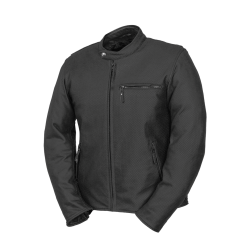 Men's Black DEUCE Perf. Leather Jacket by: Fieldsheer