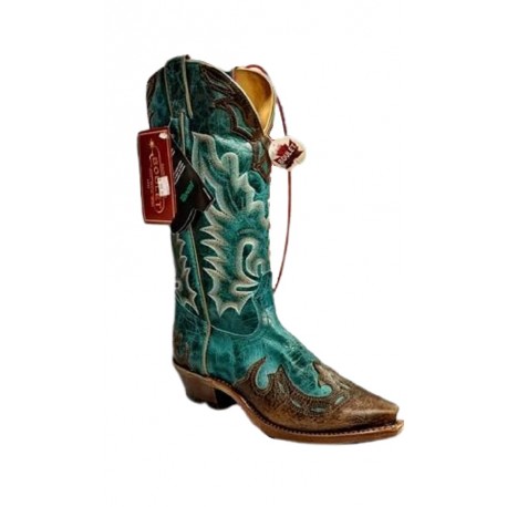 Ladies Turquoise/Brown Boulet Boot 6620