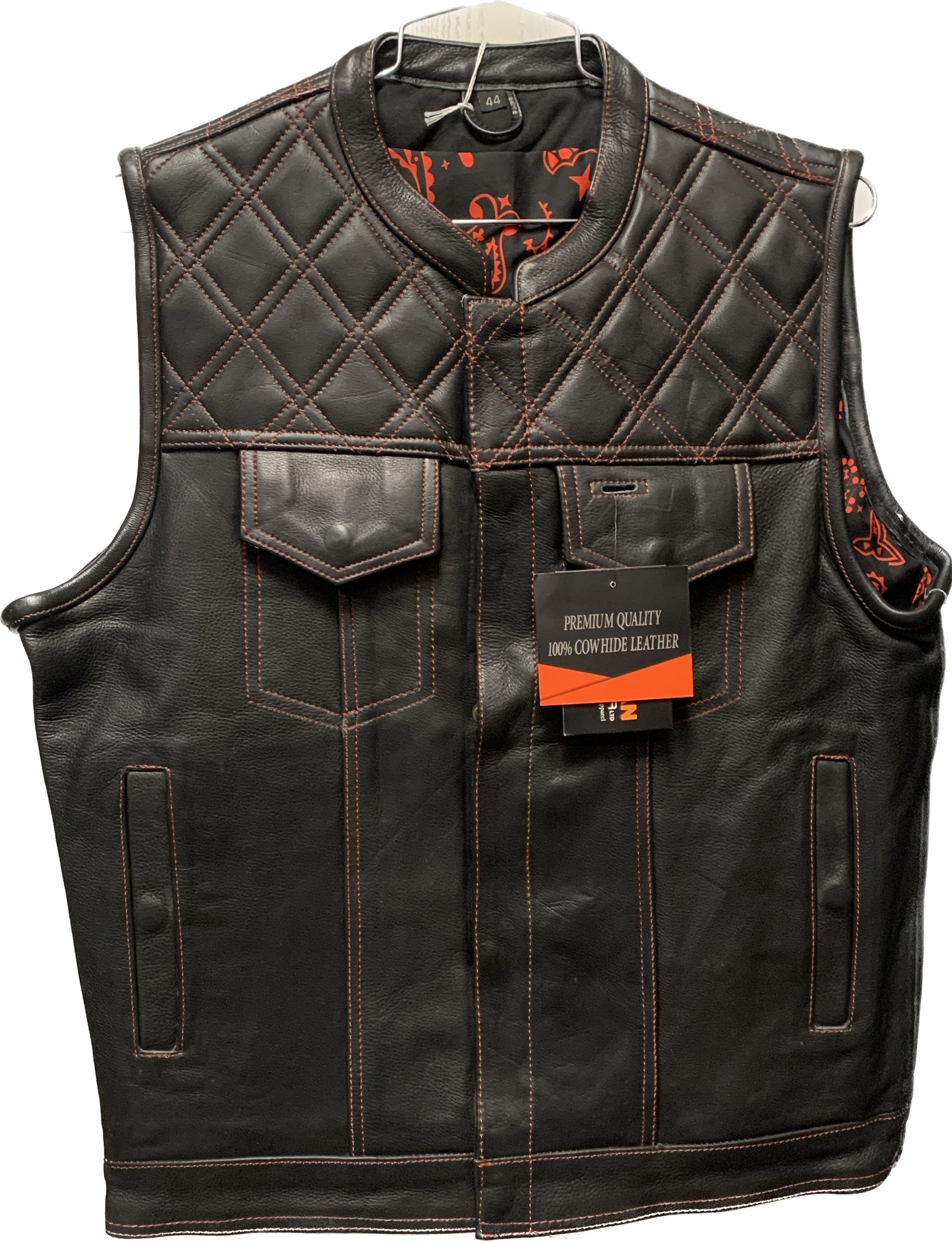 Plain Cheap - Economy Leather Vests Mens - Leather King