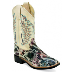 Youth Western Boot, Leatherette/Imit. Snake-Skin, by Old West